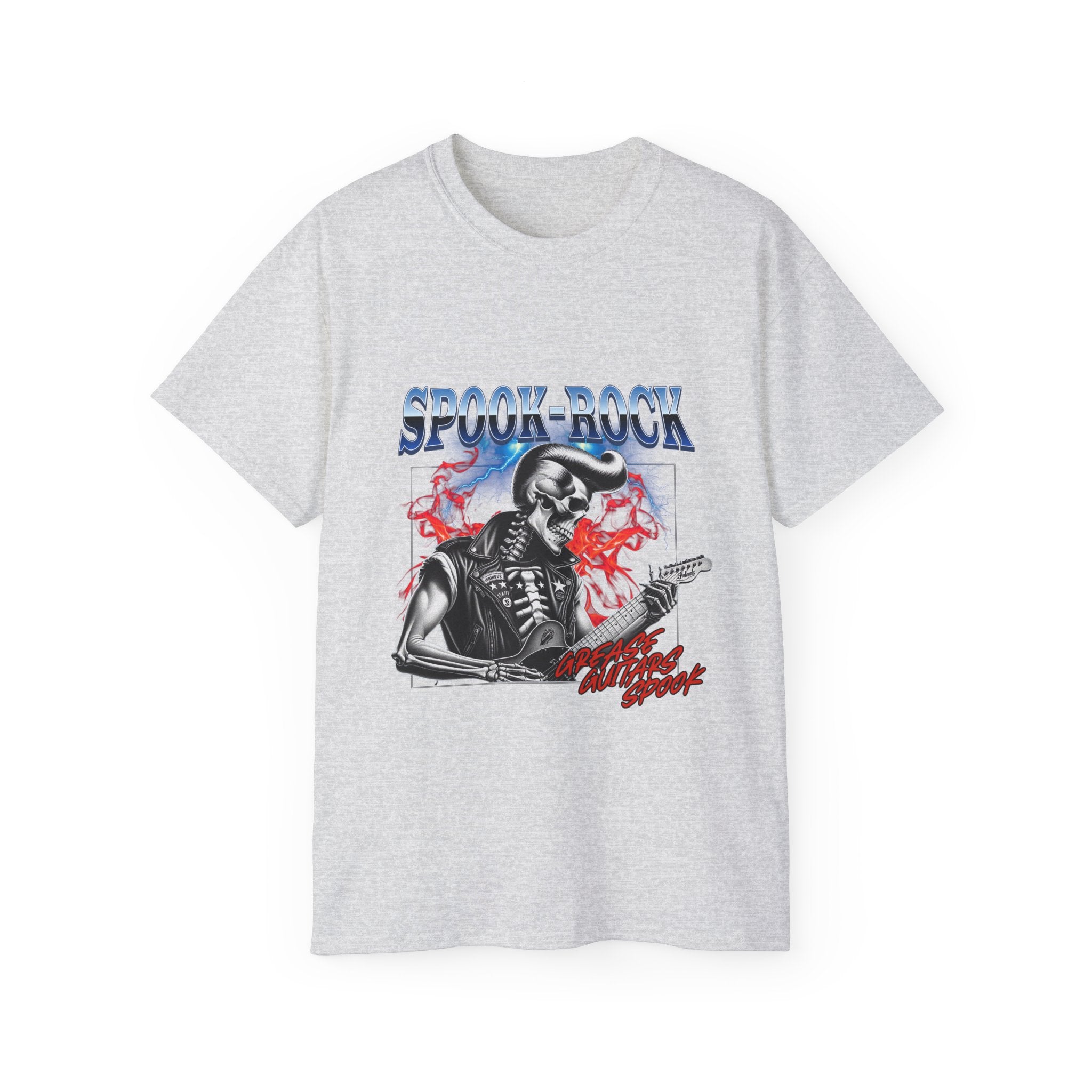Spook-Rock - Unisex Cotton Tee (Front) - Damned Threads